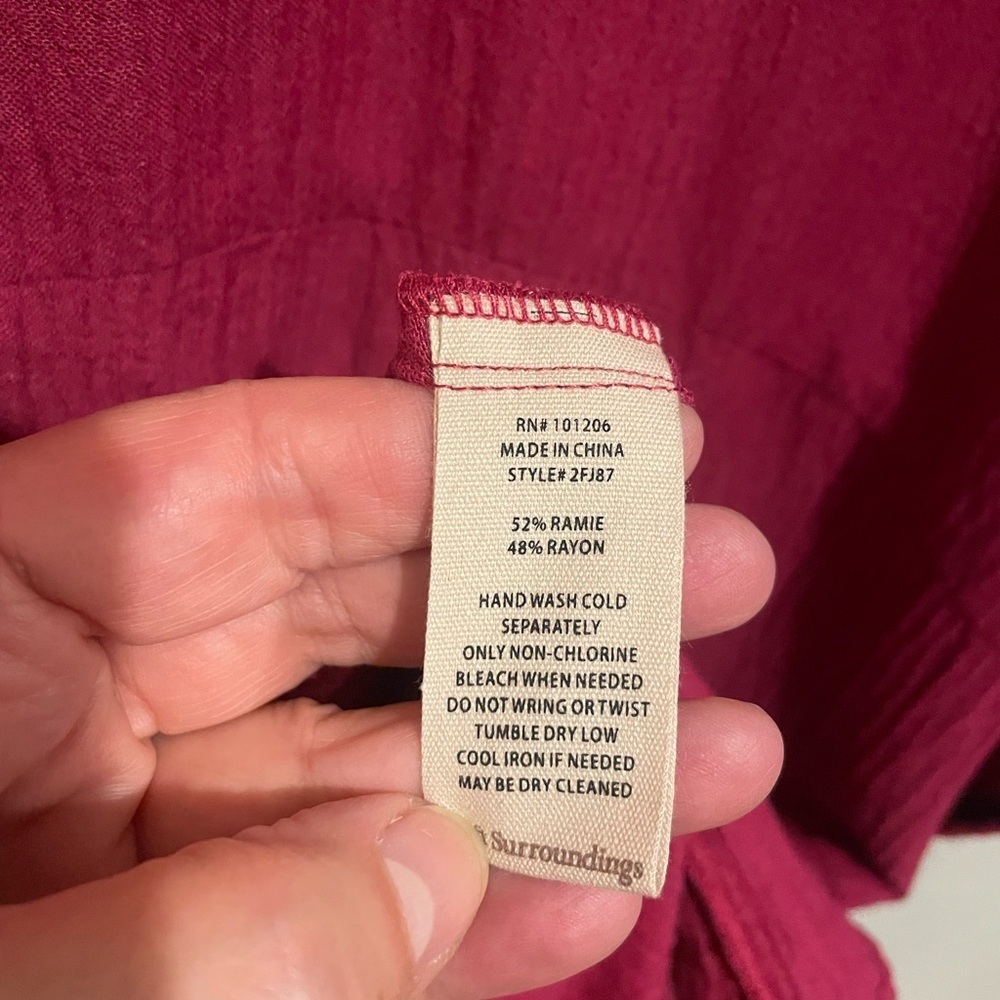 NWT Soft Surroundings Rich Fushia Long Sleeve Dress - Picture 5 of 6
